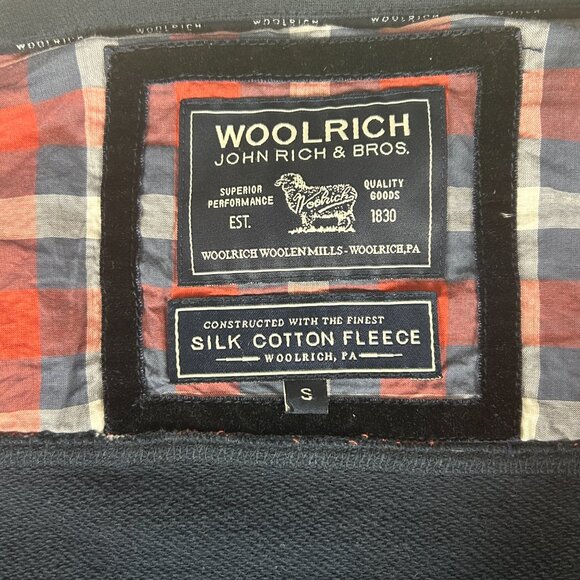 Vintage Woolrich Blazer Womens S Cotton Silk Y2K Jacket Blue Contrast Plaid Trim - Picture 10 of 13